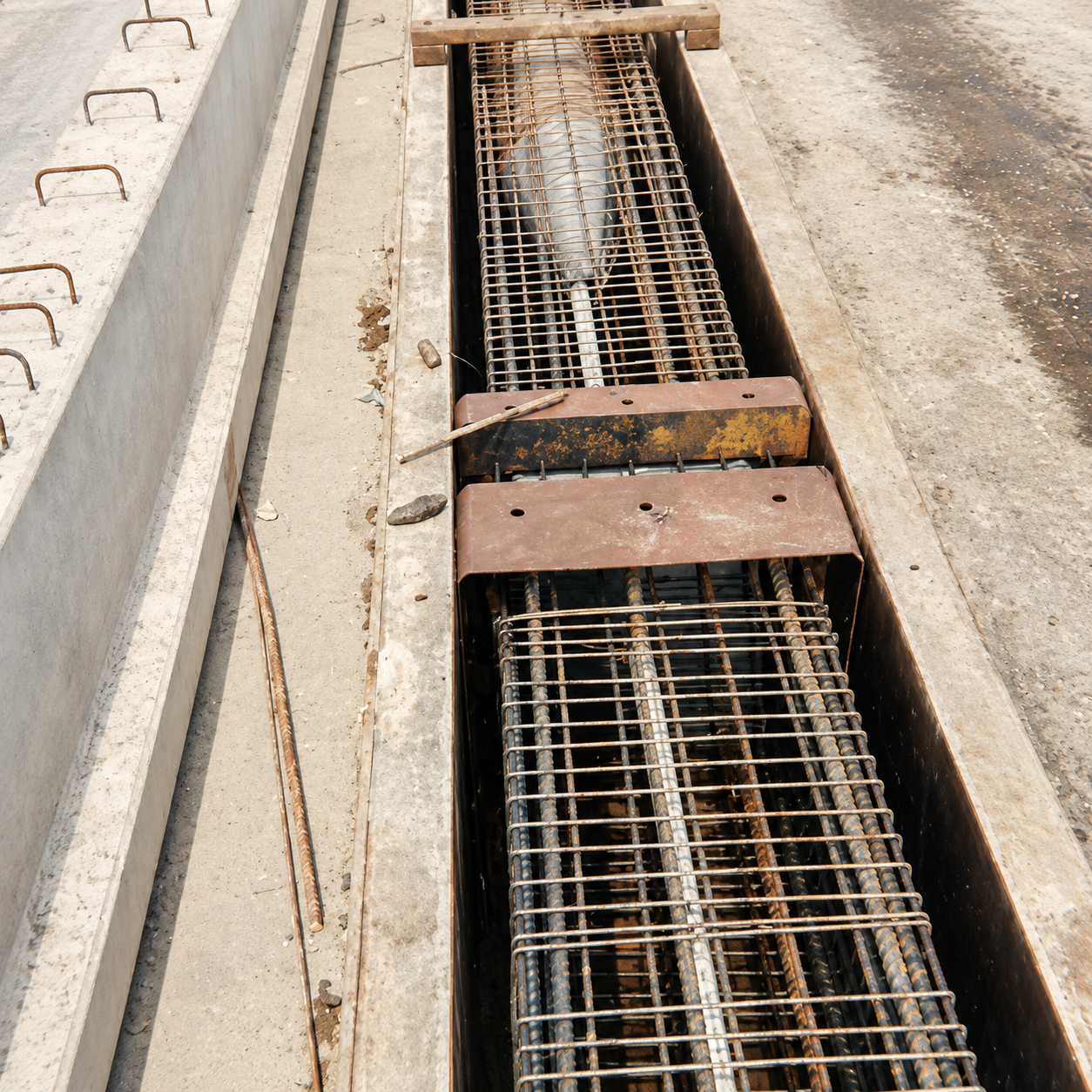 FDOT St. John's River Bridge prestressed concrete piles with KIE-LOCK pile splices